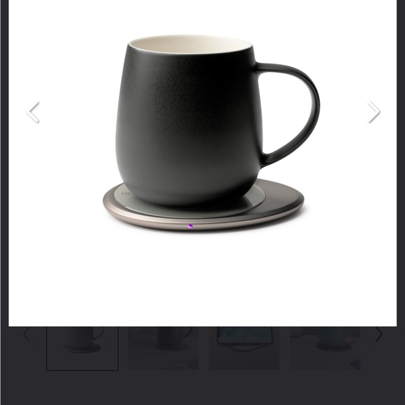 OHOM NEW Sealed boxUi 3 Mug & Warmer Set - Inkstone Black